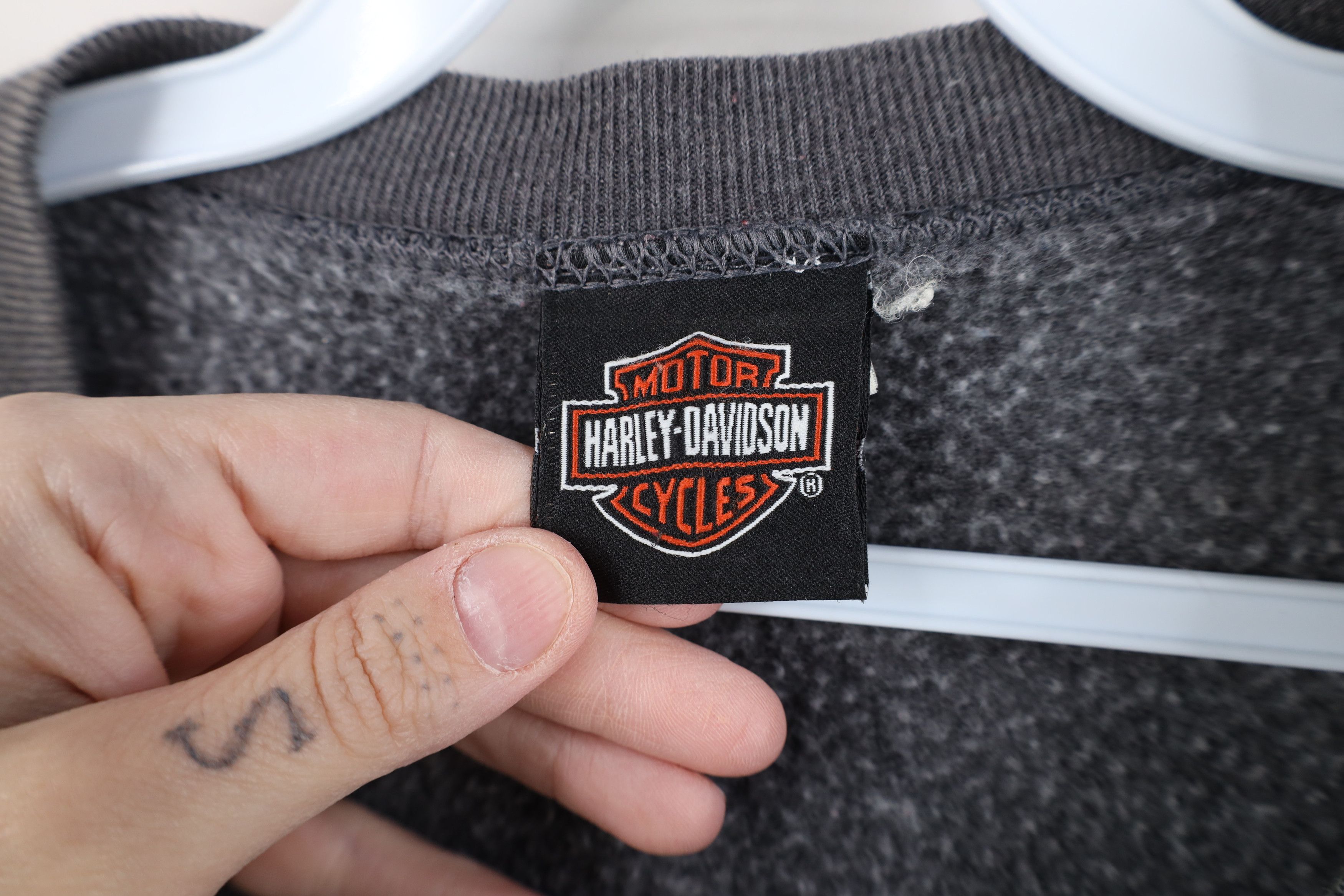 Harley Davidson Vintage Y2K Harley Davidson Fire Flames Crewneck Sweatshirt Size US XXL / EU 58 / 5 - 9 Thumbnail