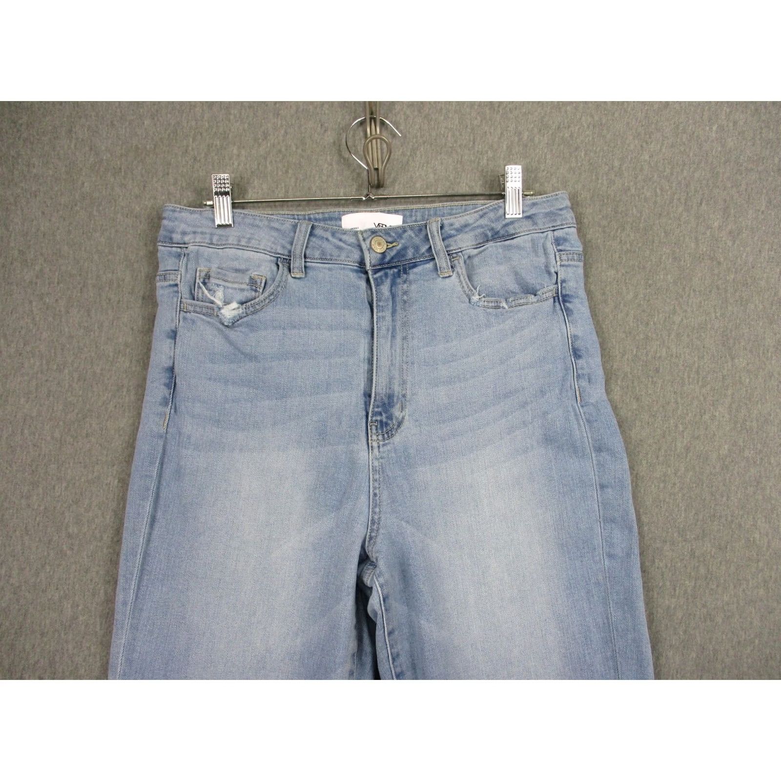 Vintage Vervet Blue Jeans Womens 30 High Rise Bootcut Light Wash Stretch Raw Hem VT838 Size 30" / US 8 / IT 44 - 2 Thumbnail