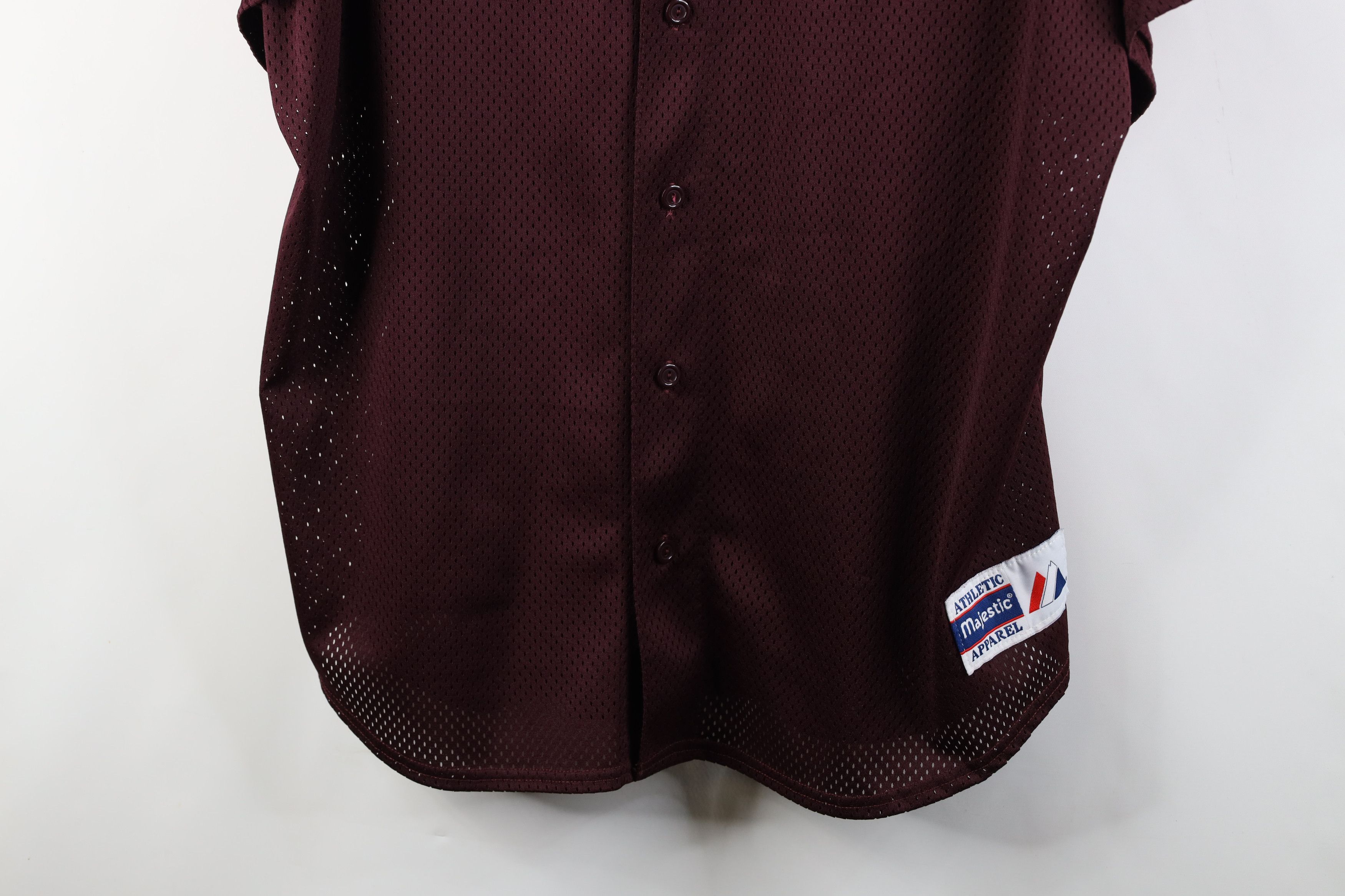 Majestic Vintage 90s Majestic Lower Rider Baseball Jersey Maroon USA Size US XXL / EU 58 / 5 - 3 Thumbnail