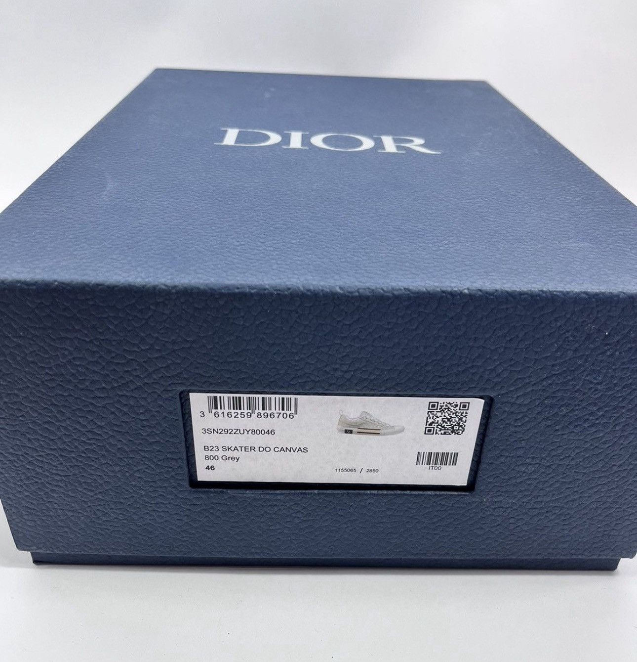 Dior B23 GREY SKATER DO CANVAS LOW TOP SNEAKERS Size US 13 / EU 46 - 12 Thumbnail