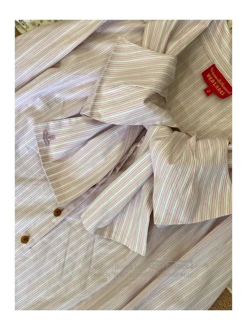 Vivienne Westwood Vivienne Westwood Striped bow long sleeve shirt Size M / US 6-8 / IT 42-44 - 3 Thumbnail