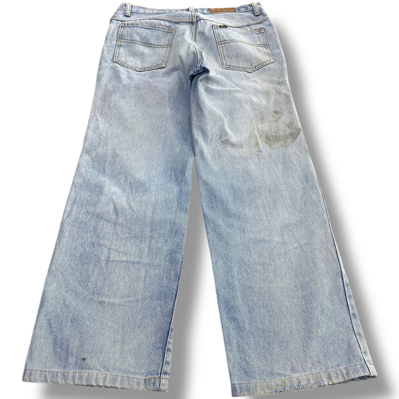 Japanese Brand Japanese Brand Acid Blue Wash Style Loose Jeans Size US 33 - 3 Thumbnail