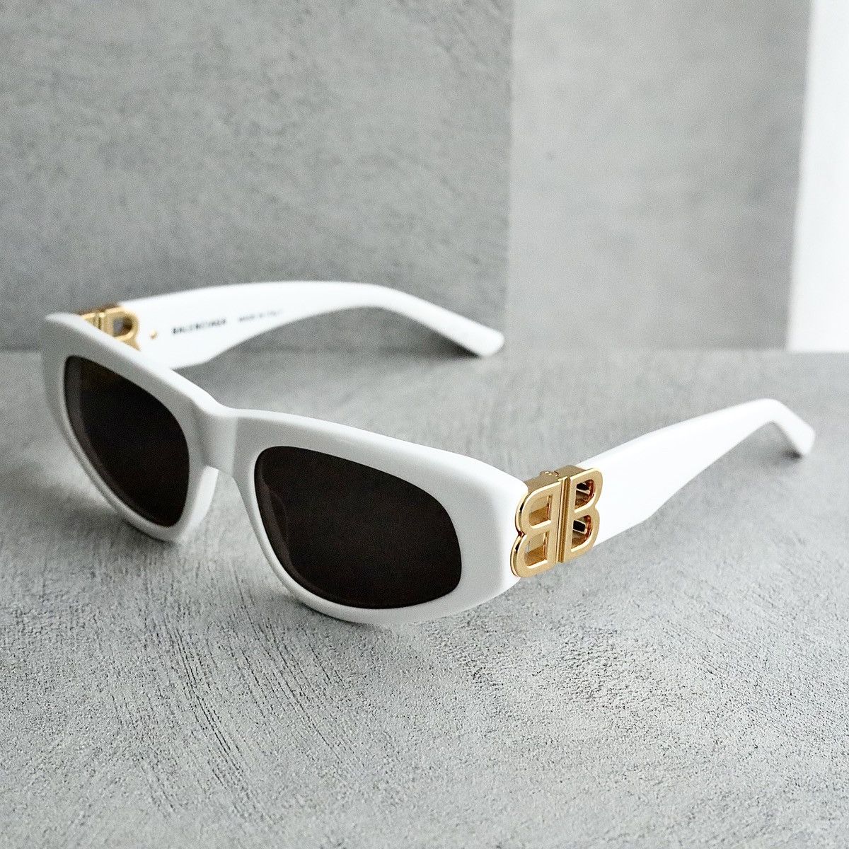 image of Balenciaga Bb0095S Sunglasses in White, Men's