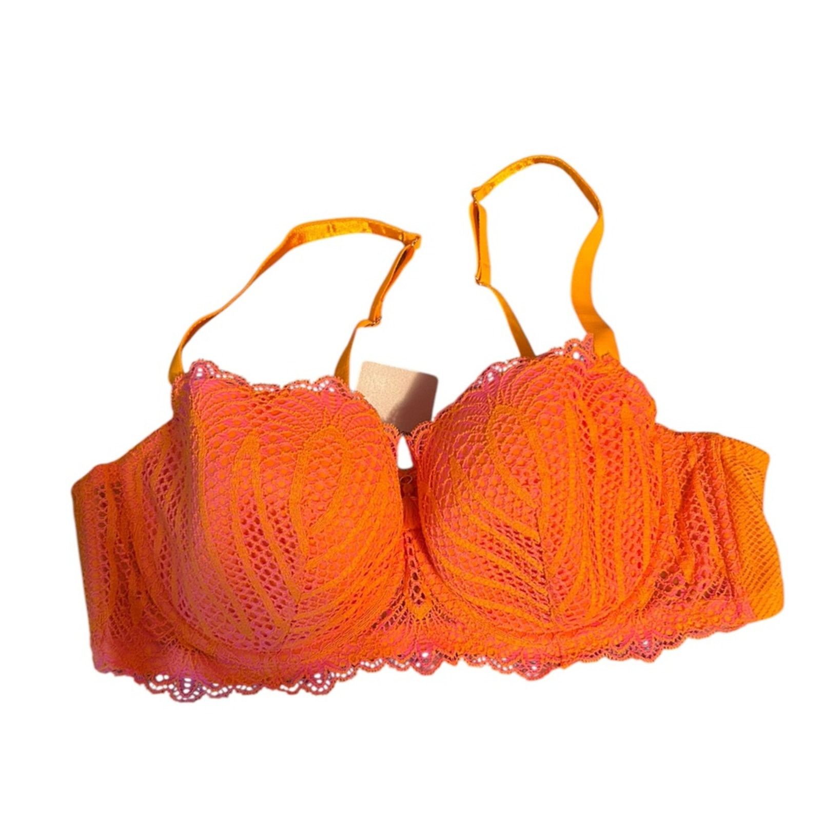 Fenty Nwt Savage x Fenty Stranded In Lace Neon Crochet Plunge Bra Size ONE SIZE - 2 Thumbnail