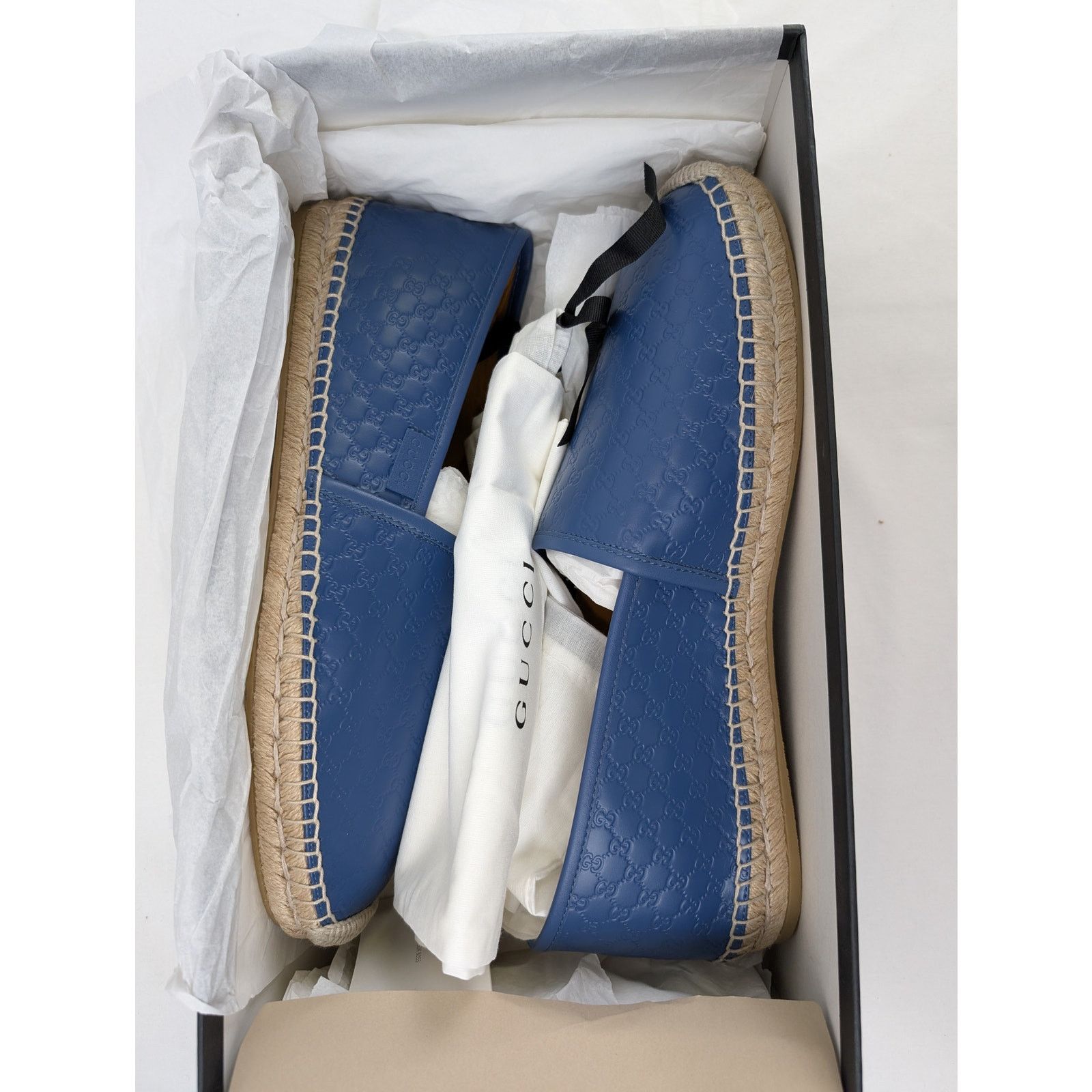 Gucci o1rshd1 Micro shoe Boots in Blue/Beige Size US 12.5 / EU 45-46 - 23 Thumbnail