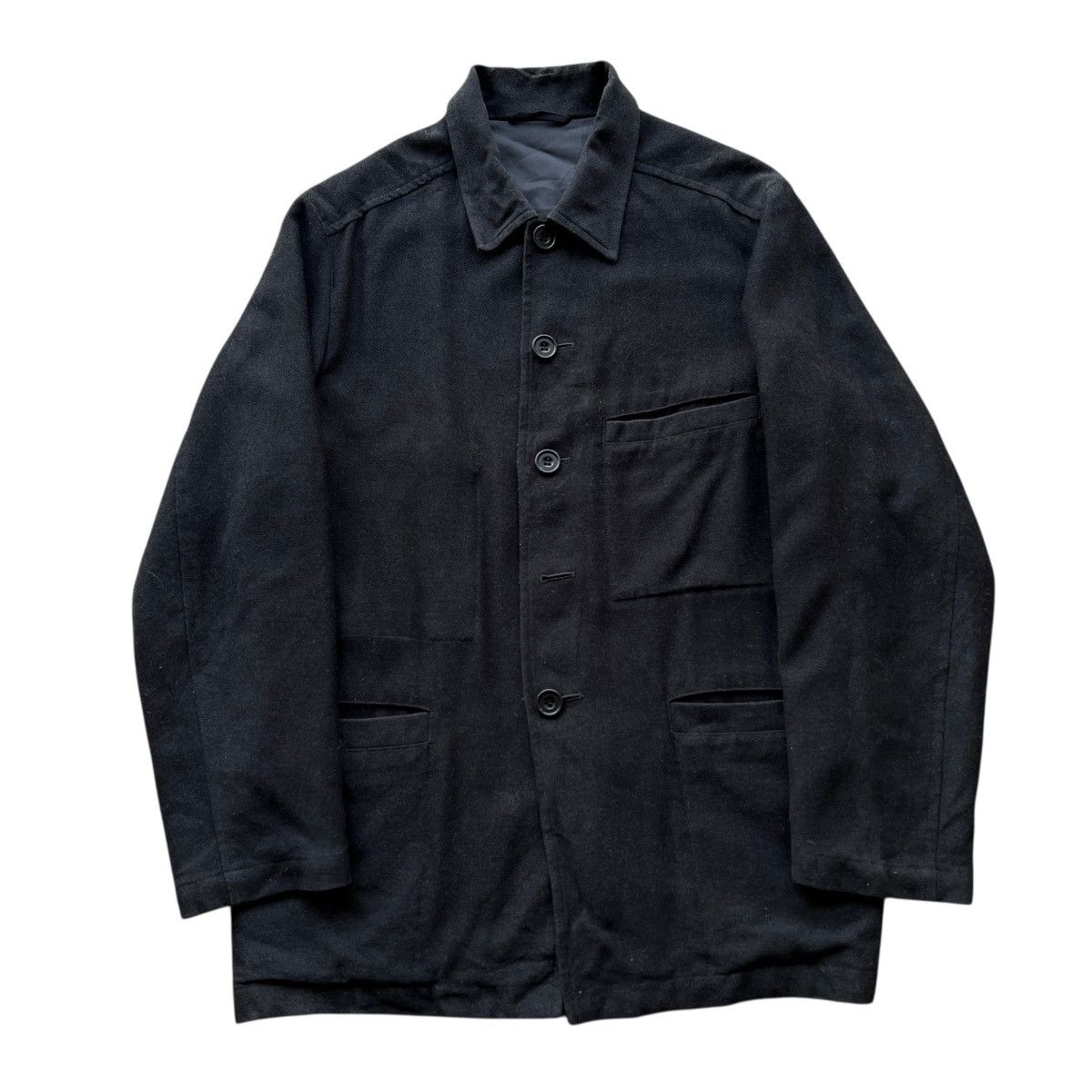 YOHJI YAMAMOTO AAR DURBAN RAYON POLYESTER SHIRT CHORE JACKET