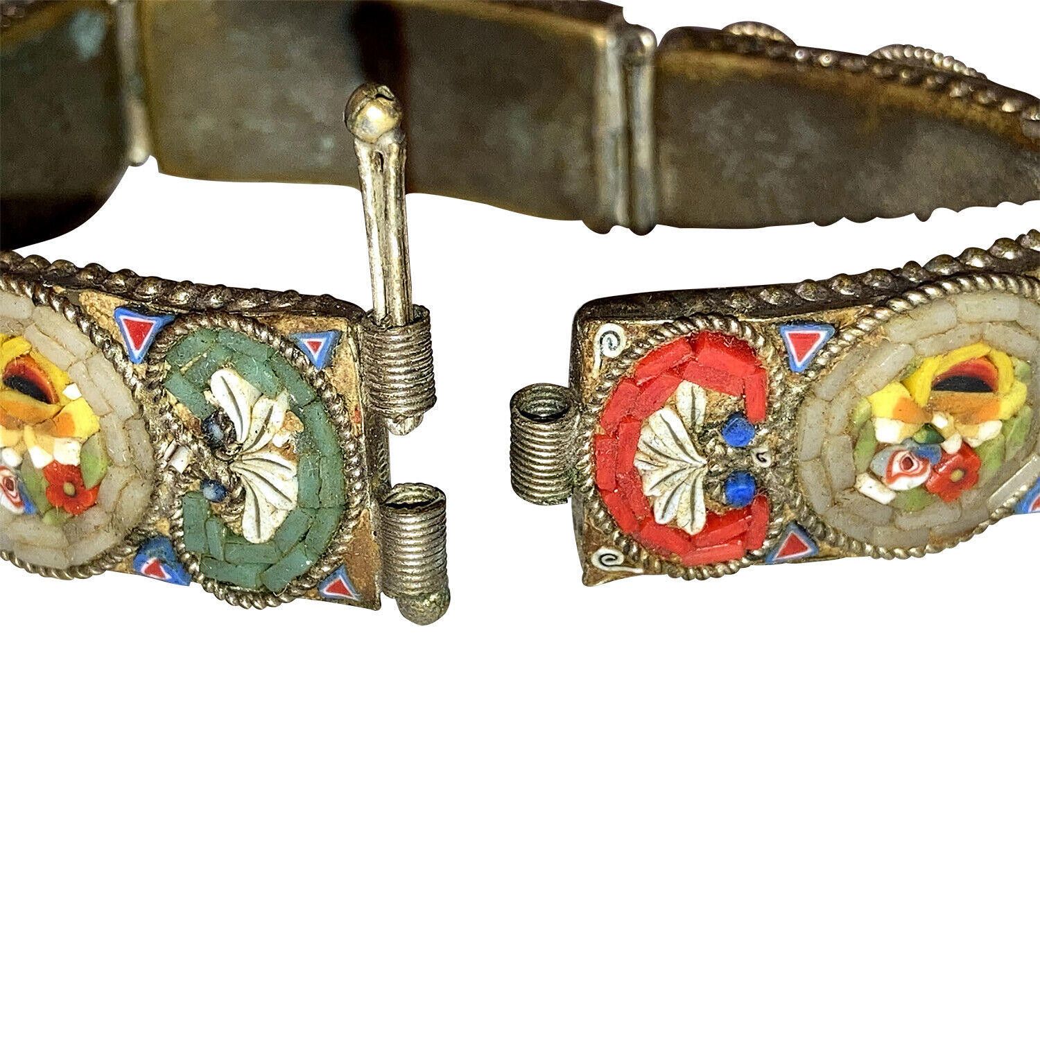 Designer Victorian Micro Mosaic Grand Tour Italian Bracelet Size ONE SIZE - 1 Thumbnail