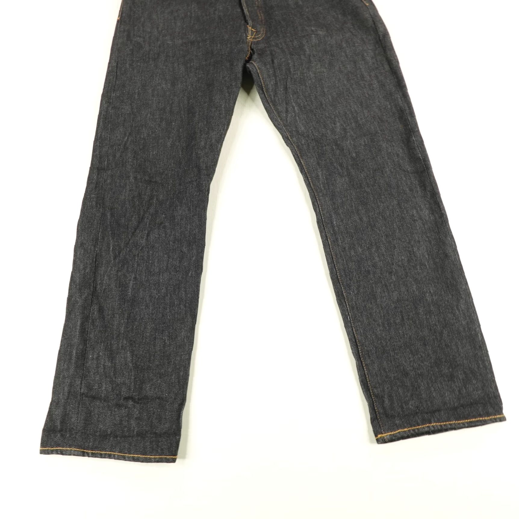 Levi's VINTAGE Levi's Jeans Mens 34x30 Cotton Denim 501 Straight Dark Wash Button Fly Black Classic Size US 35 - 3 Thumbnail