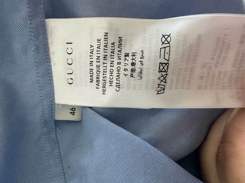 Gucci Gucci Blue long-sleeved shirt Size US S / EU 44-46 / 1 - 5 Thumbnail