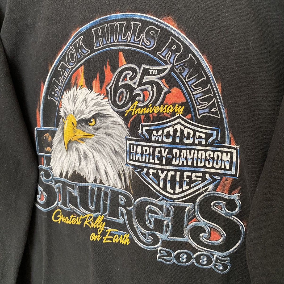 Vintage Vtg 2005 Harley Davidson Sturgis Black Hills Rally Tshirt Size US XL / EU 56 / 4 - 4 Thumbnail