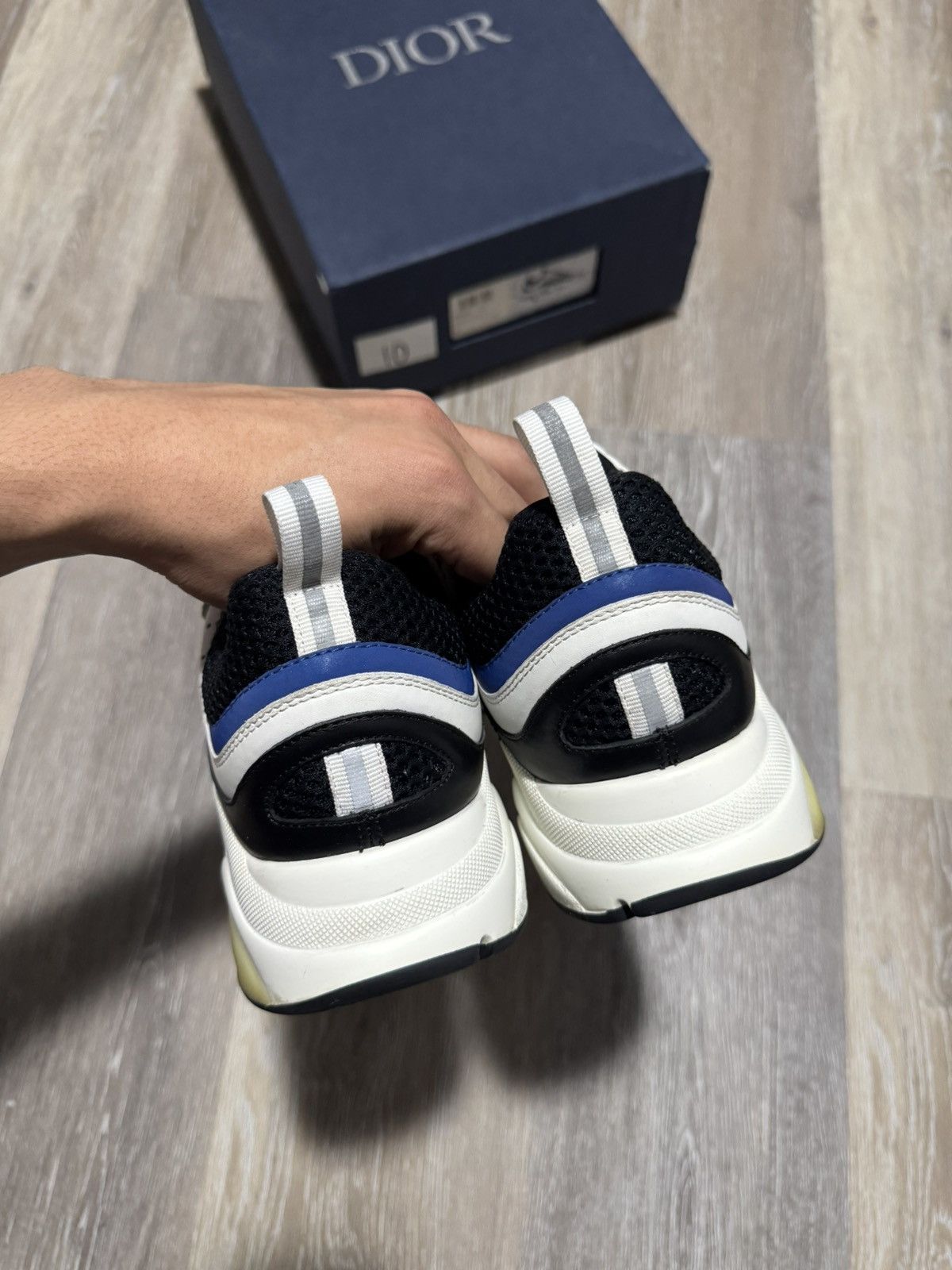 Dior Black white and blue Dior b22 Size US 9 / EU 42 - 4 Thumbnail