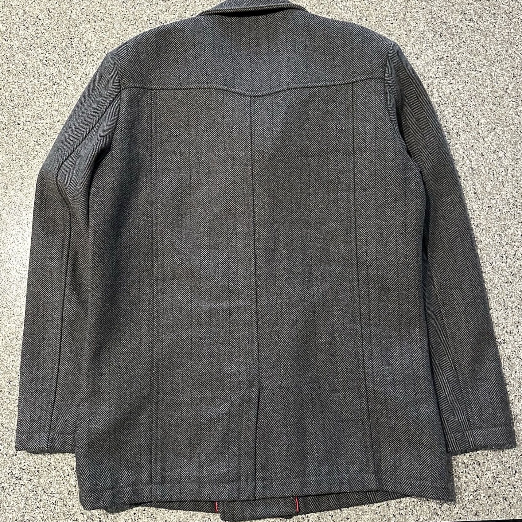 Buckle Black Buck le Black Coat Mens L Slim Fit Wool Blend Jacket Grey Button Overcoat Size US L / EU 52-54 / 3 - 7 Thumbnail