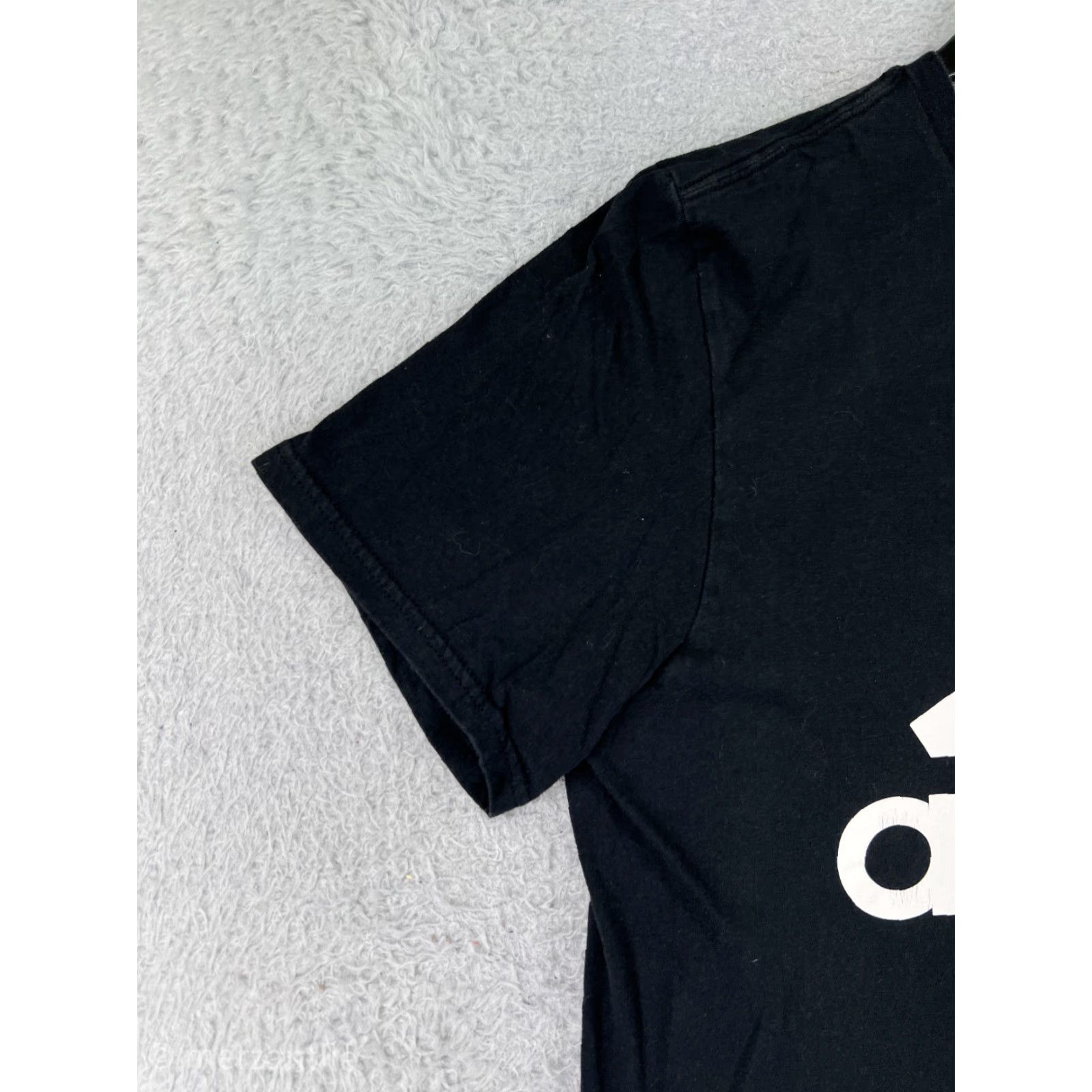 Adidas Adidas Shirt Mens Large Black Spellout Logo Crew Neck 100% Cotton Ampliflier Tee Size US L / EU 52-54 / 3 - 7 Thumbnail
