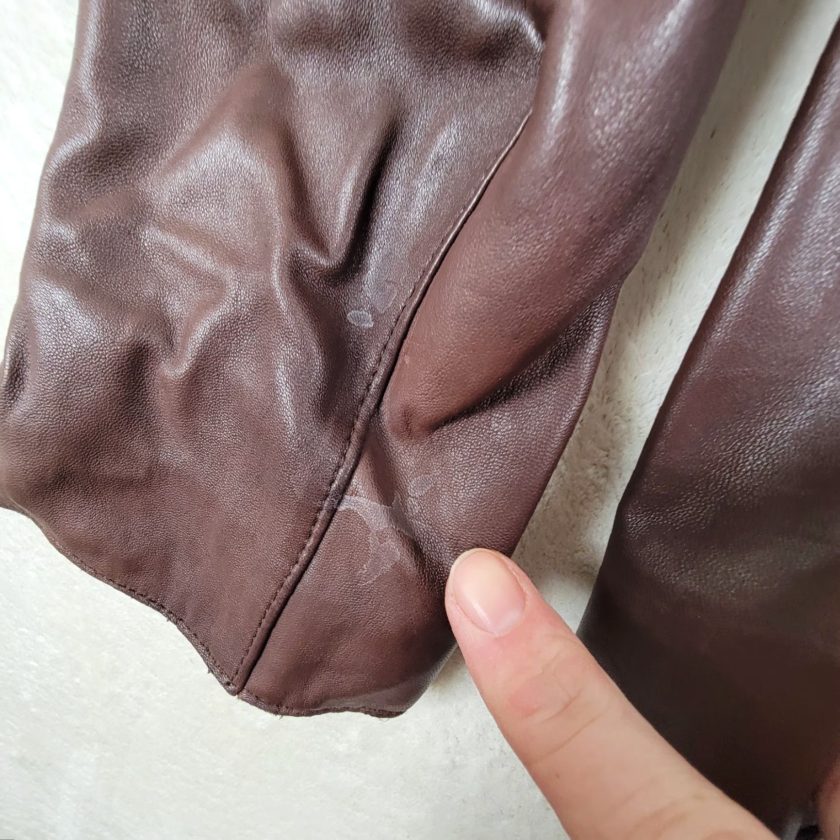 Vintage VINTAGE Marc New York Women's M Brown Leather Zip Up Jacket Size M / US 6-8 / IT 42-44 - 3 Thumbnail