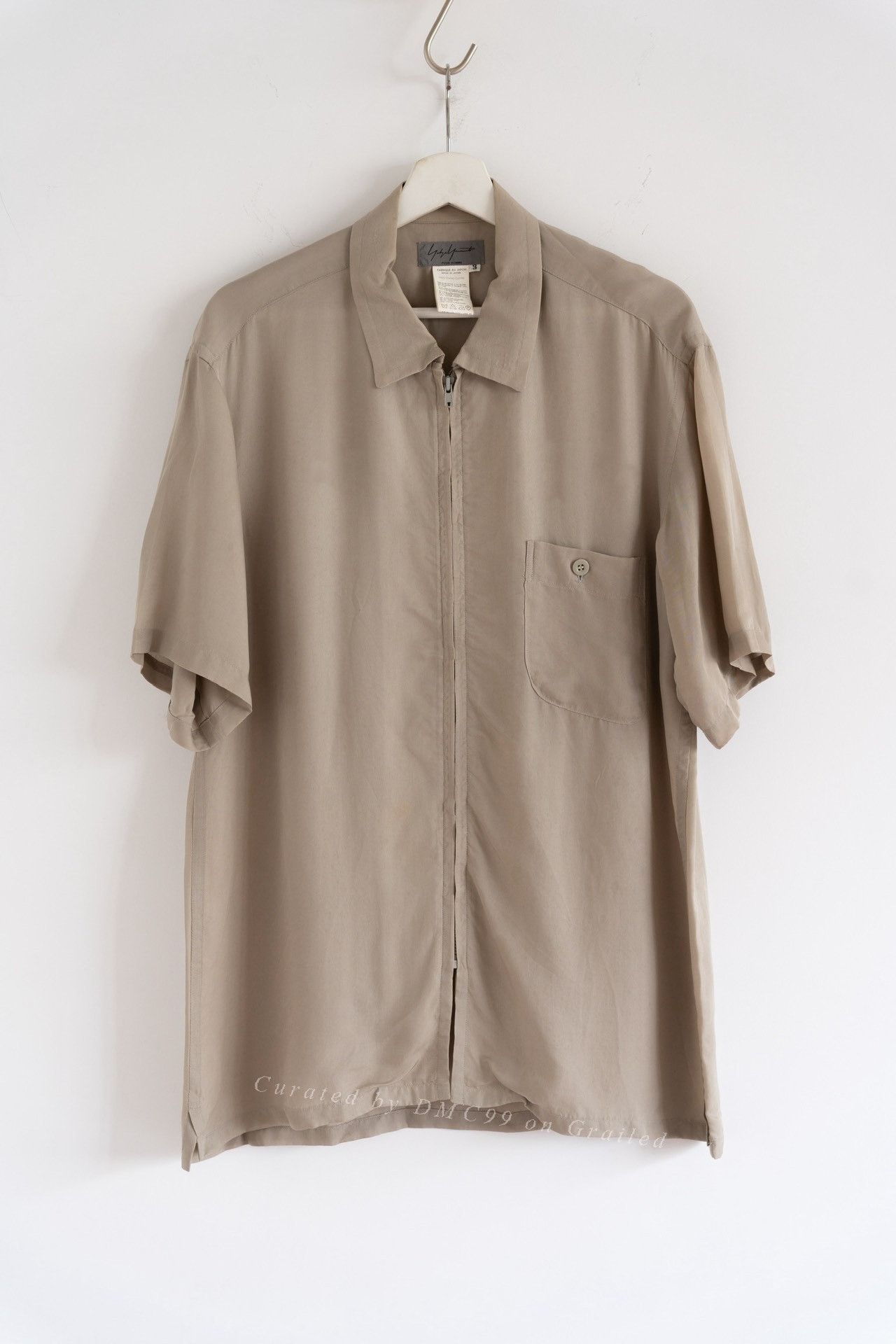 Yohji Yamamoto Yohji Yamamoto 2004 SS Earth Tone Cupro Zip Shirt Size US L / EU 52-54 / 3 - 1 Thumbnail