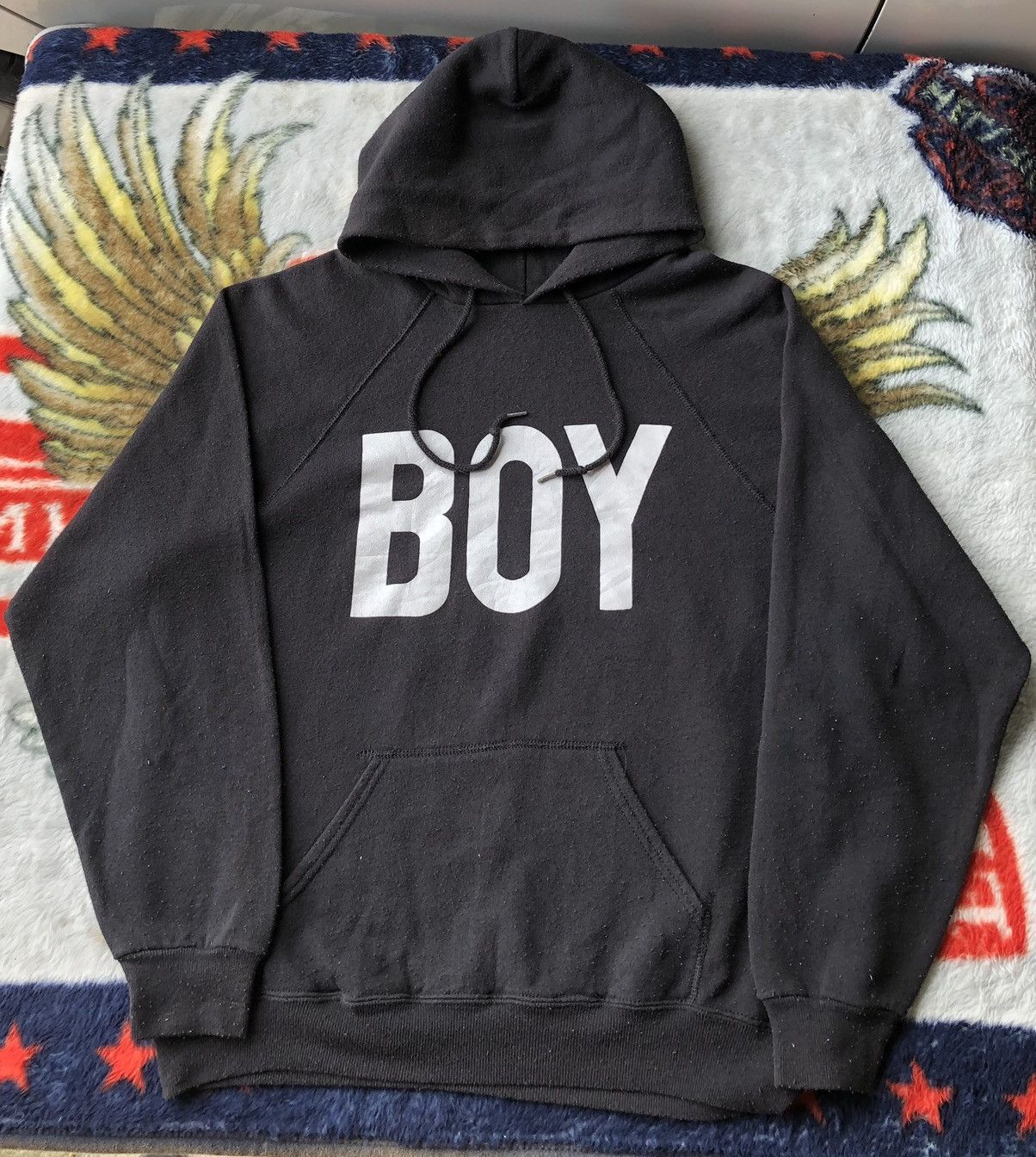Boy London Vintage 90's Boy London Hoodie Size US L / EU 52-54 / 3 - 1 Thumbnail