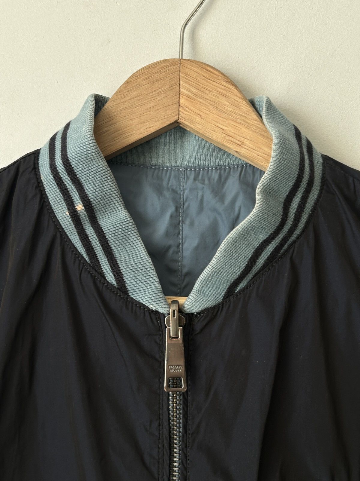 Prada Prada reversible nylon bomber blue navy new collection Size US S / EU 44-46 / 1 - 13 Thumbnail