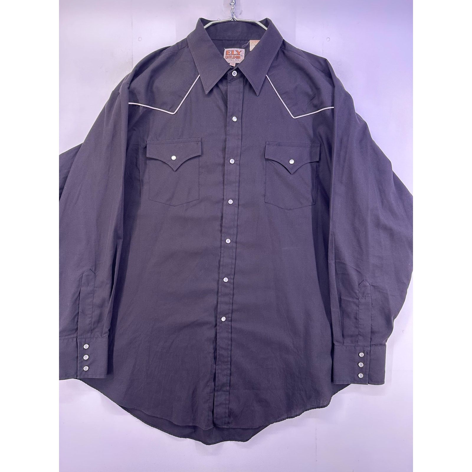 & Other Stories Ely Cattleman Black Long Sleeve White Piping Pearl Snaps 2XL Size US XXL / EU 58 / 5 - 4 Thumbnail