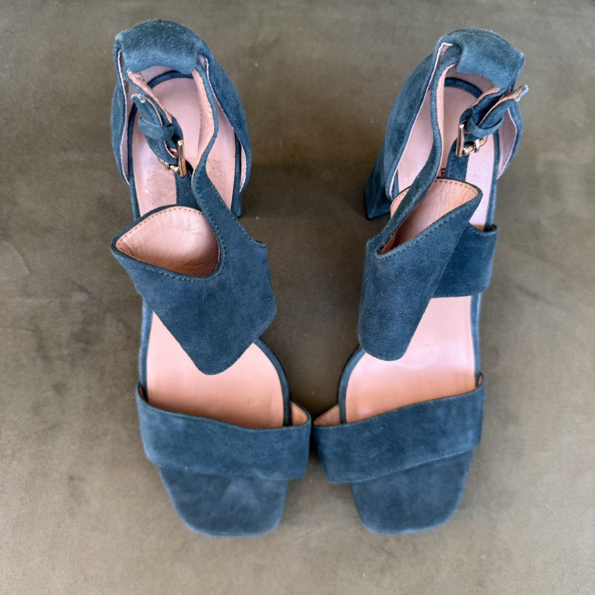 Banana Republic Banana Republic Blyss Green Suede Sandals 8.5 M Size US 8.5 / IT 38.5 - 4 Thumbnail