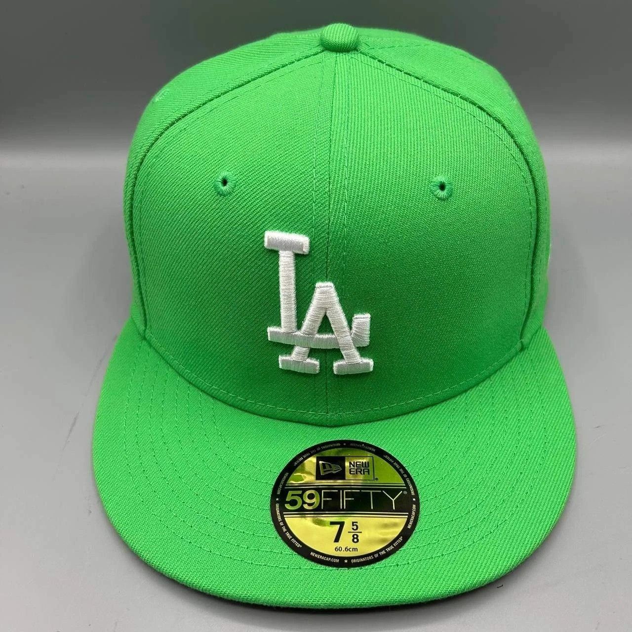 New Era Los Ageles LA Dodgers Hat Men 7 5/8 Green MLB Fitted Cap New Size ONE SIZE - 1 Thumbnail