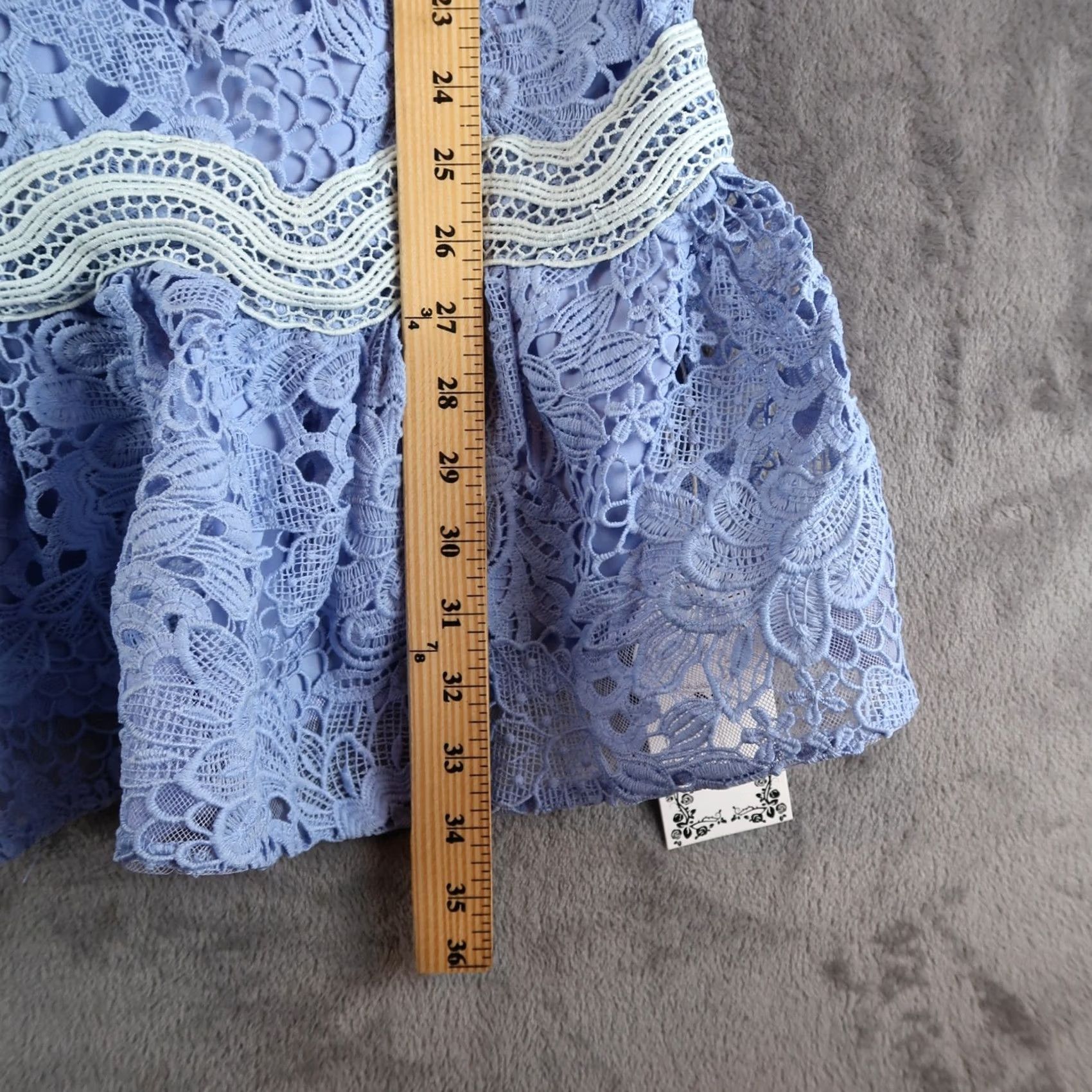 Vintage VINTAGE Gaëlle V-neck floral embroidered mini dress Size L Large Blue NWT MSRP 77 Size L / US 10 / IT 46 - 7 Thumbnail