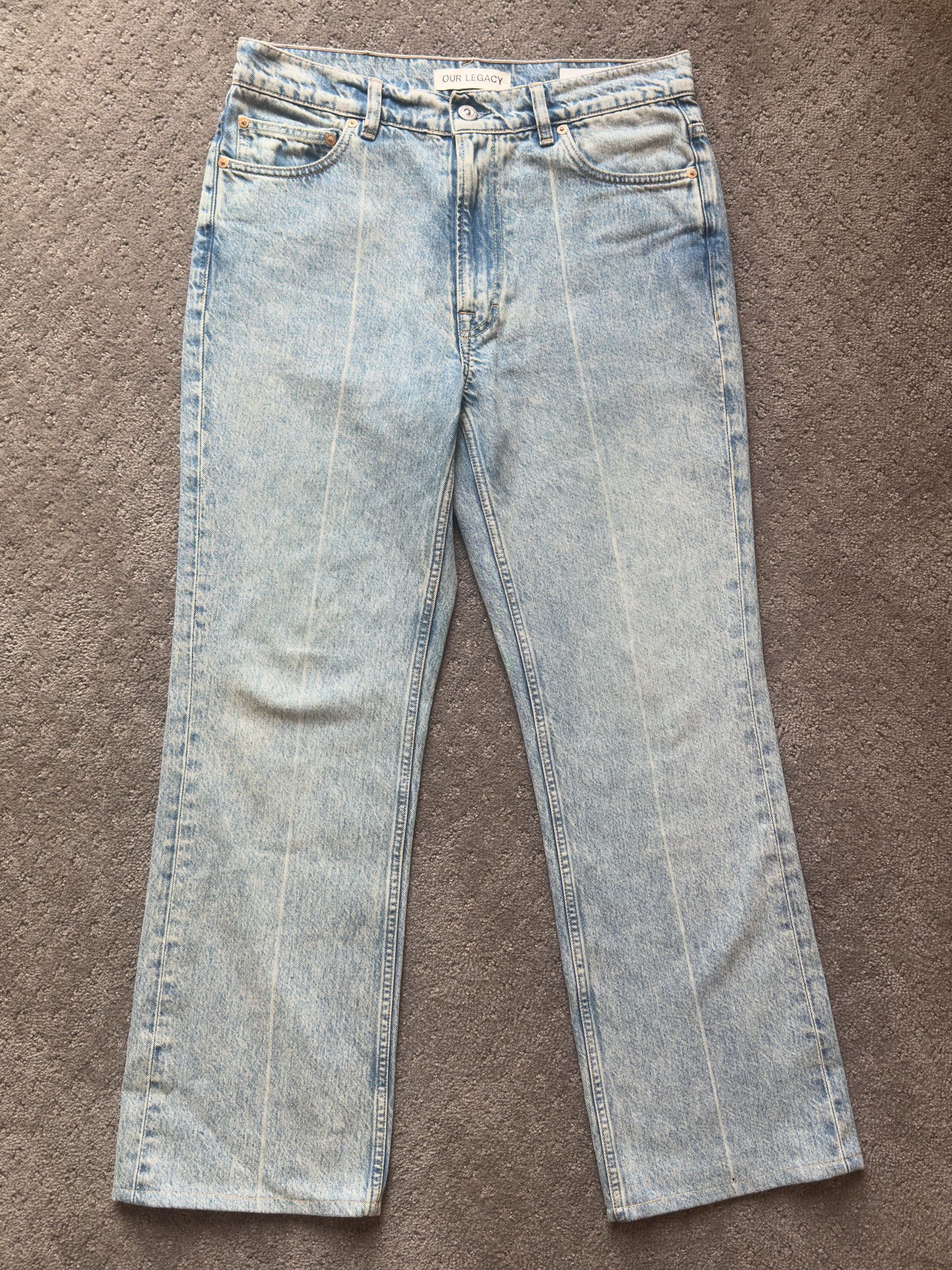 Our Legacy 70S CUT Bleach Crease Denim Size US 32 / EU 48 - 1 Thumbnail