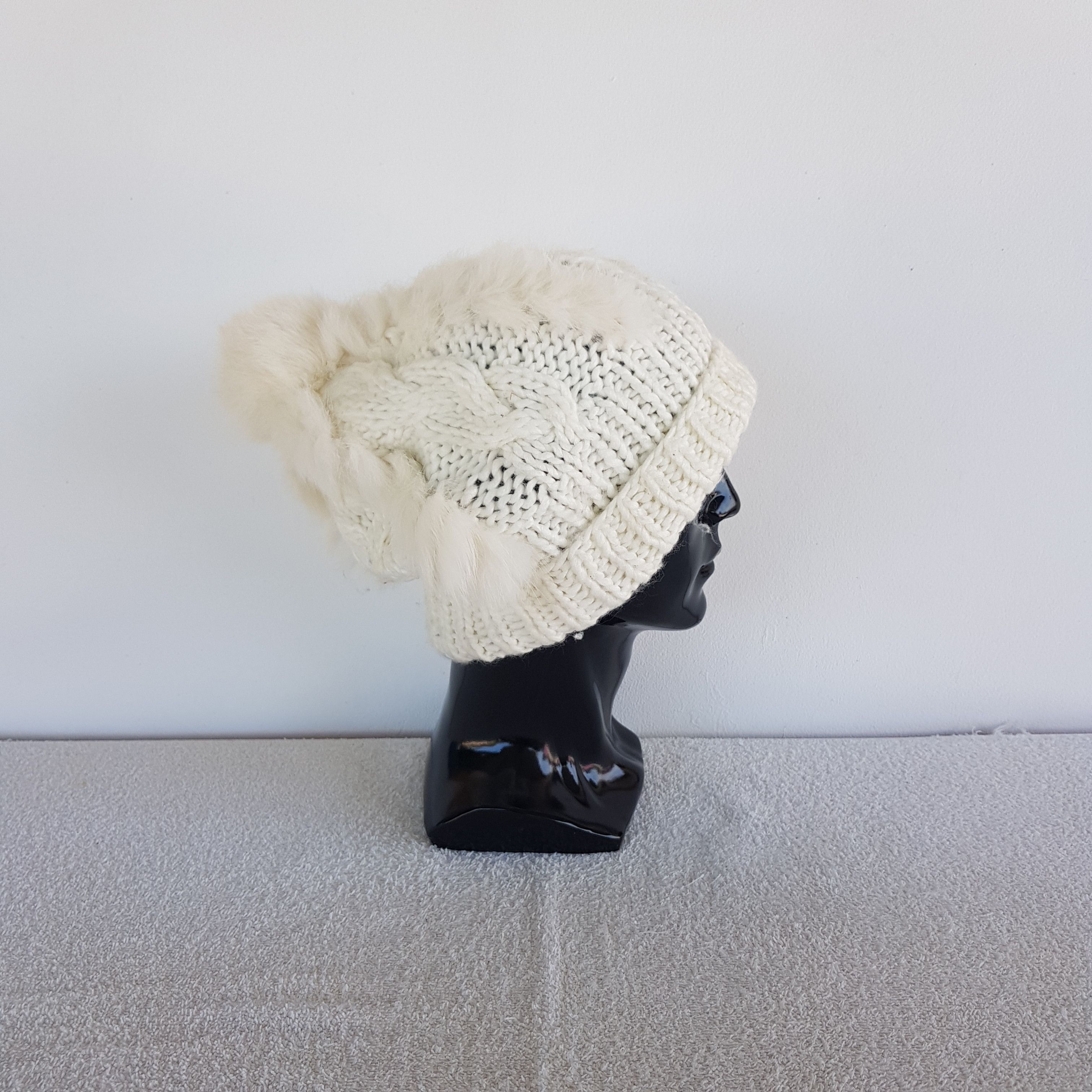 Japanese Brand Vintage Japanese Crochet Beanie Ribbed Isle Knit Snow Caps. Size ONE SIZE - 3 Thumbnail