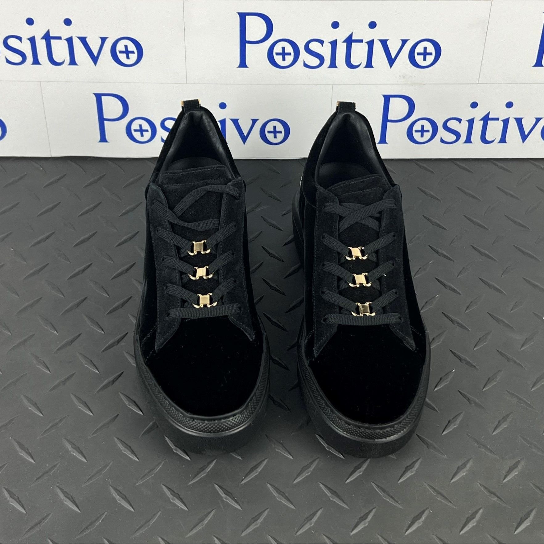 Buscemi Buscemi Ninna Velvet Black Leather Sneakers US 7 Size US 7 / IT 37 - 3 Thumbnail