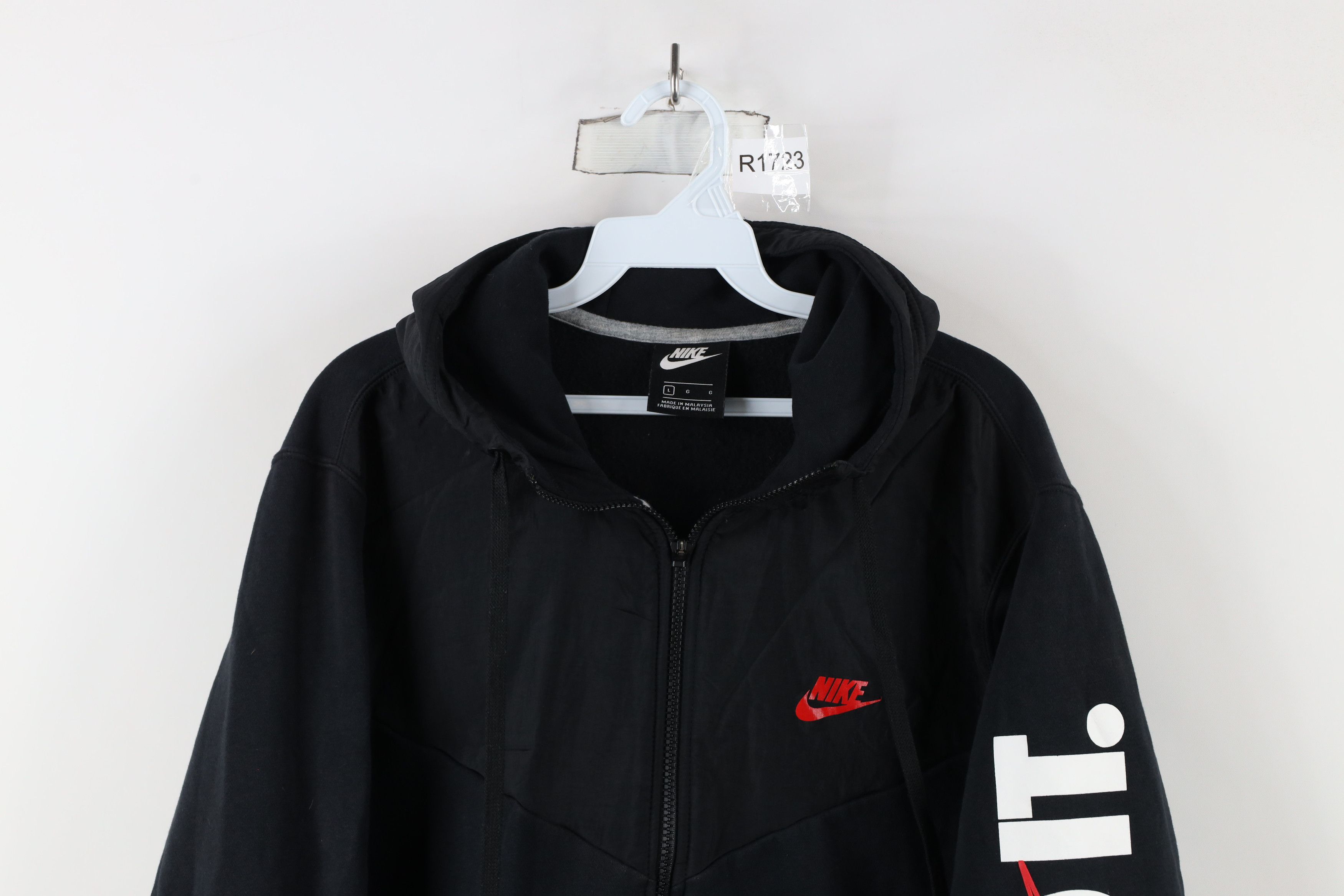 Nike × Vintage Nike Spell Out Just Do It Windrunner Full Zip Hoodie Jacket Size US L / EU 52-54 / 3 - 2 Thumbnail