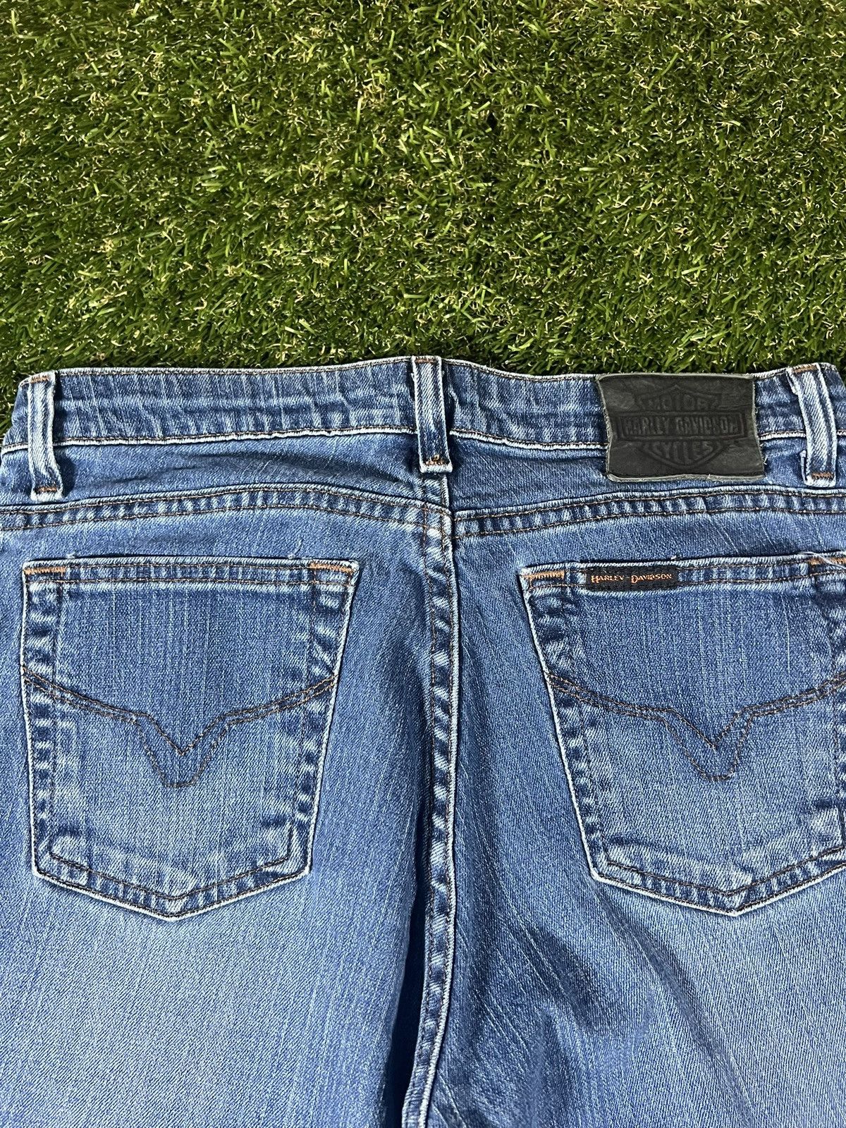 Harley Davidson Vintage Y2K Faded Harley Davidson Streetwear Denim Jeans Size US 30 / EU 46 - 3 Thumbnail