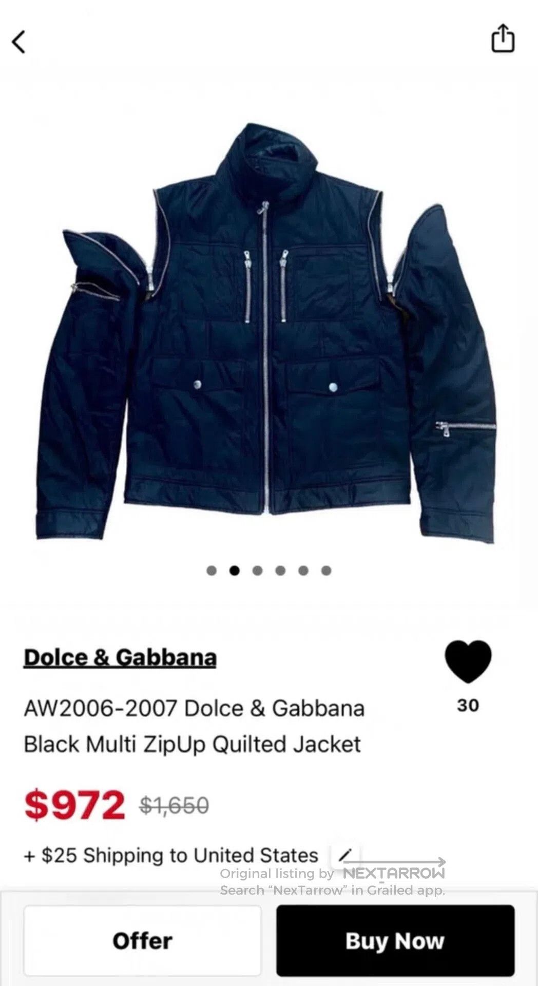 Dolce & Gabbana dolce gabbana detachable zip jacket size 44. Size US L / EU 52-54 / 3 - 5 Thumbnail