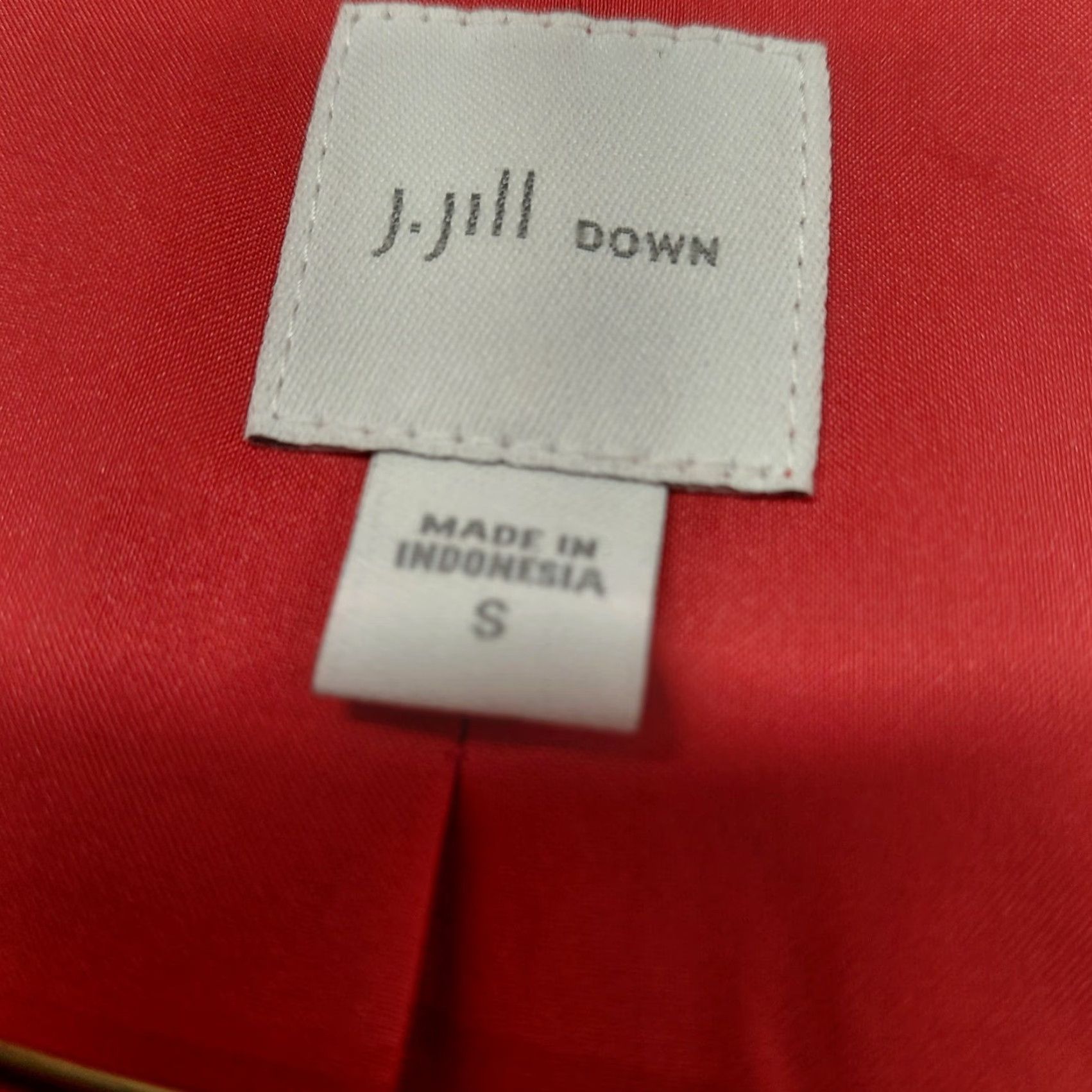 J. Jill J.Jill Down Coat Womens Size S Puffer Salmon Red Zip Pockets Quilted Short Coat Size S / US 4 / IT 40 - 5 Thumbnail