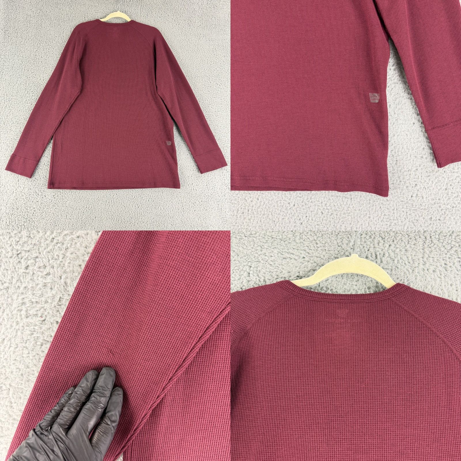 Vintage Mack Weldon Henley Shirt Mens 2XL Maroon Long Sleeve Thermal Crew Neck Shirt Size US XXL / EU 58 / 5 - 8 Thumbnail