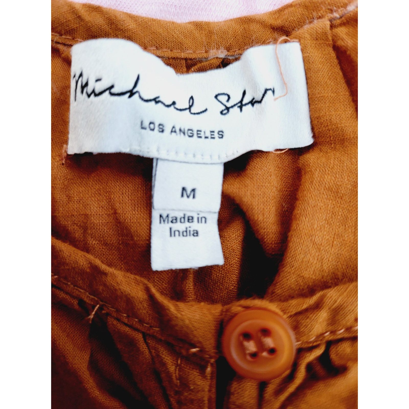 Michael Stars Michael Stars Alexa Balloon Sleeve Blouse - Orange - M Size M / US 6-8 / IT 42-44 - 7 Thumbnail