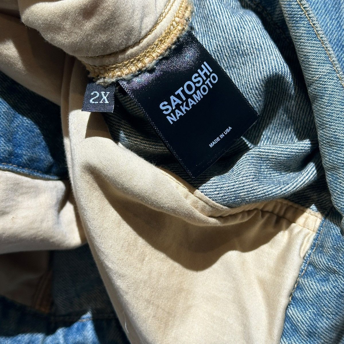 Satoshi Nakamoto padded moto trucker denim jacket Size US XXL / EU 58 / 5 - 4 Thumbnail