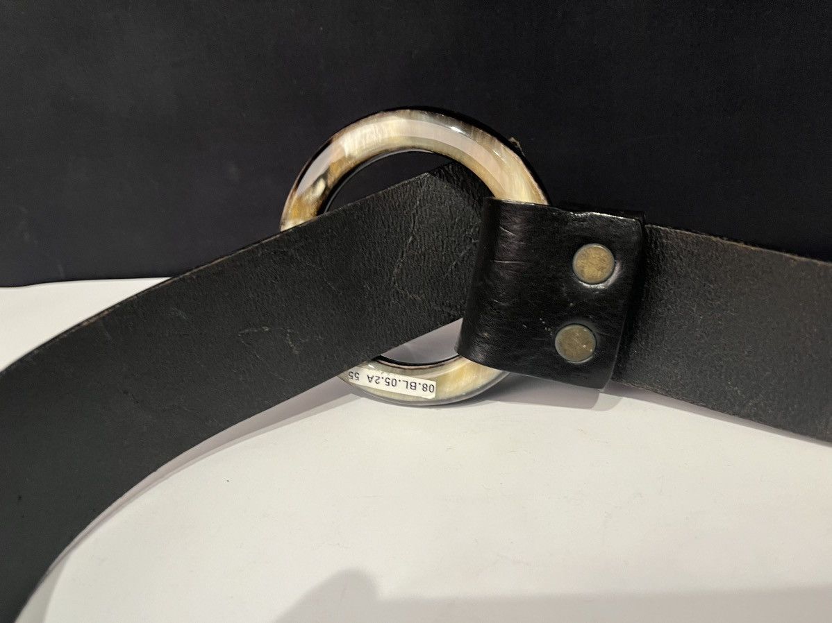 Vintage De Renaudin Large Horn Circle Buckle Belt Size ONE SIZE - 5 Thumbnail