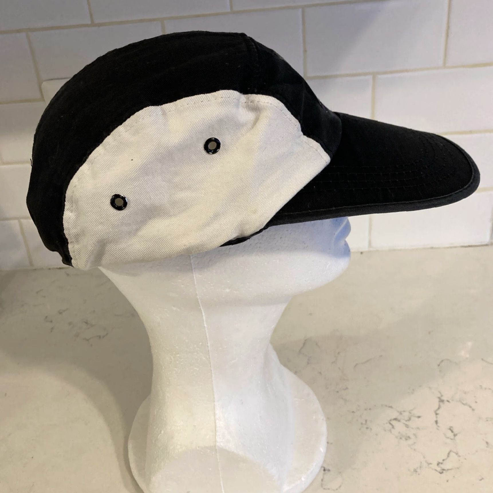 Vintage VINTAGE MTV Music Television 5 Panel Hat Long Bill Purple Black White 90s Mens One Size Black Pattern Solid Stretch Hats Size ONE SIZE - 3 Thumbnail