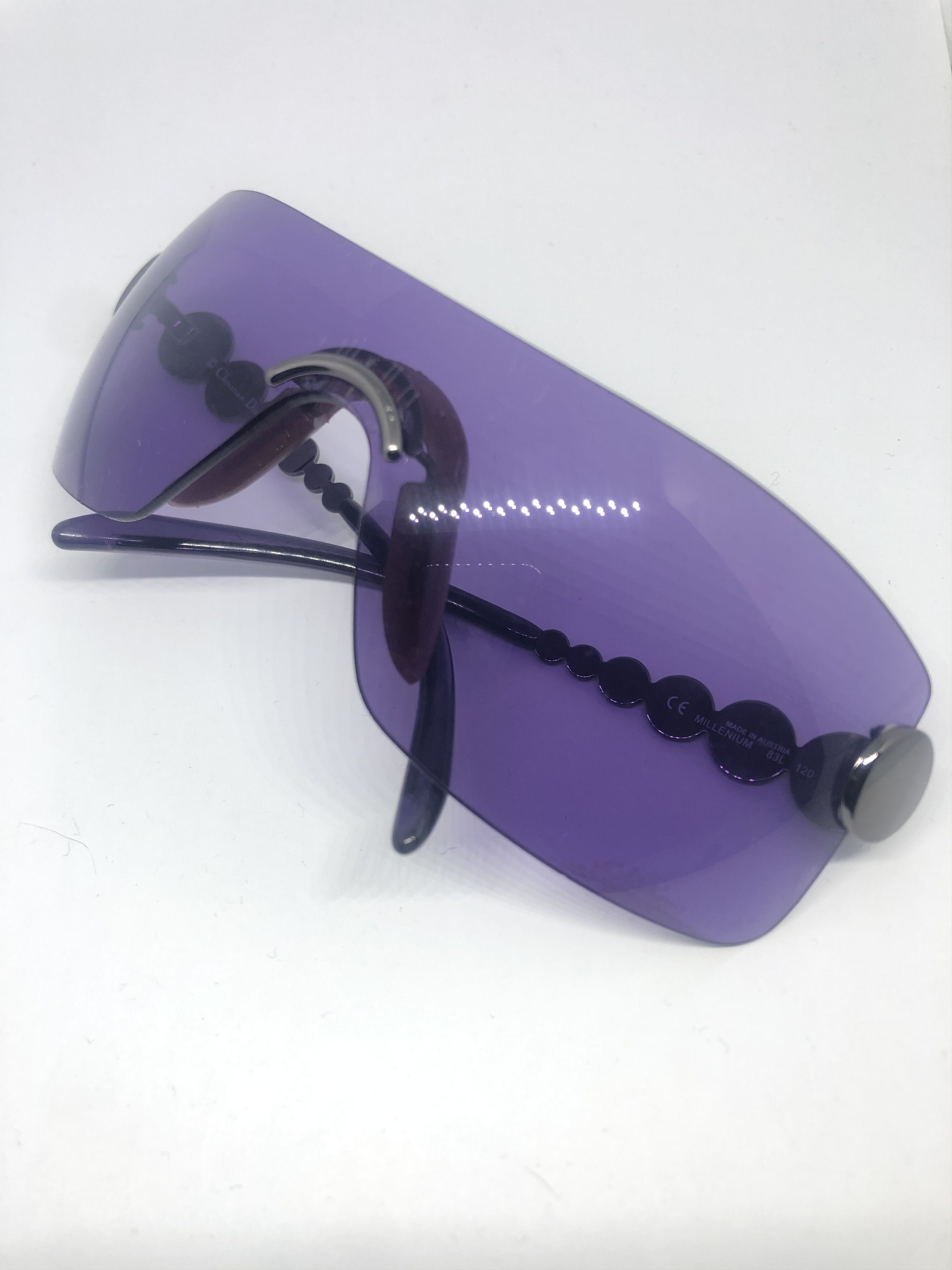 Chanel Authentic Christian Dior Purple Visor Millenium Sunglasses Size ONE SIZE - 3 Thumbnail