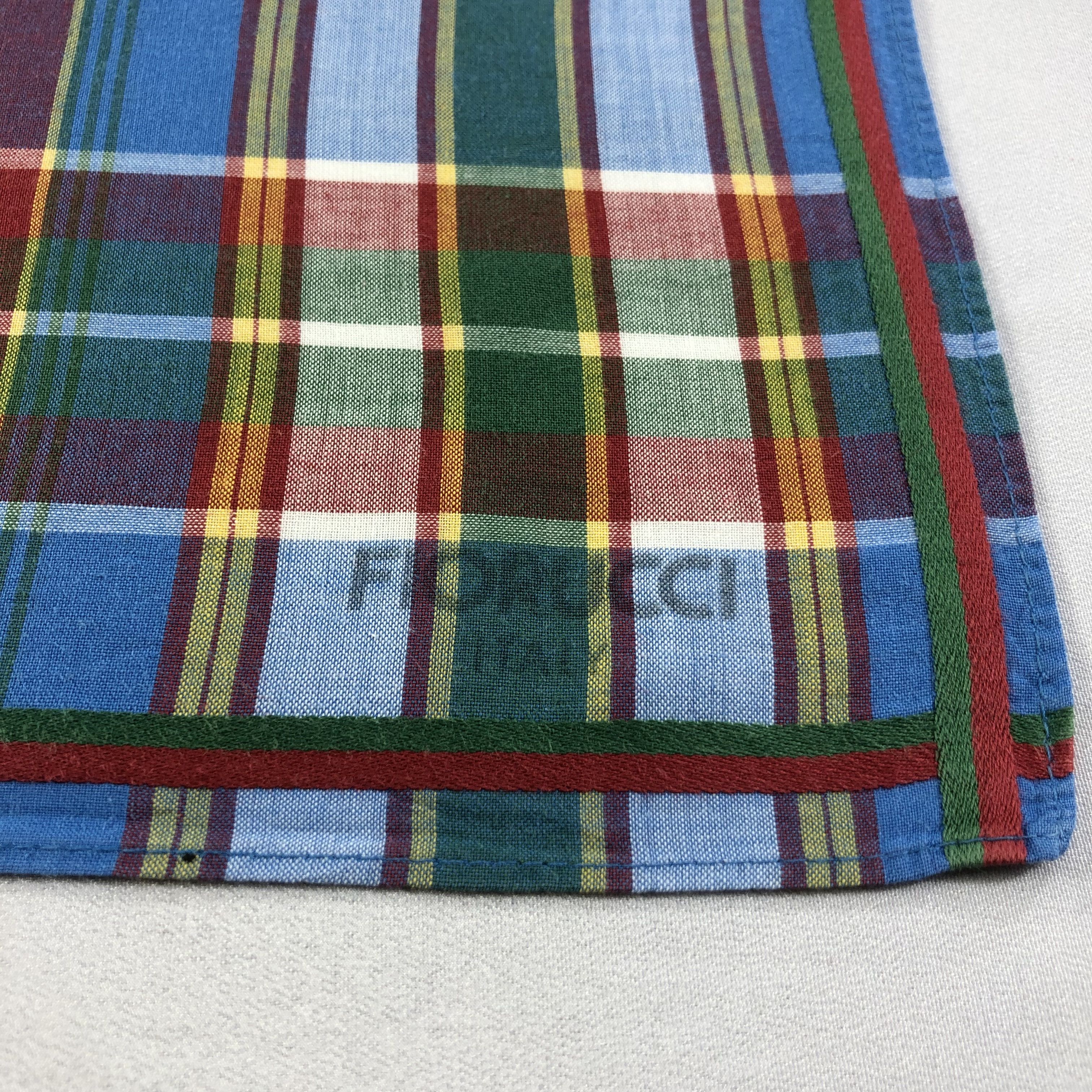 Fiorucci Fiorucci Tartan Handkerchief Neckerchief Bandana H1878 Size ONE SIZE - 4 Thumbnail