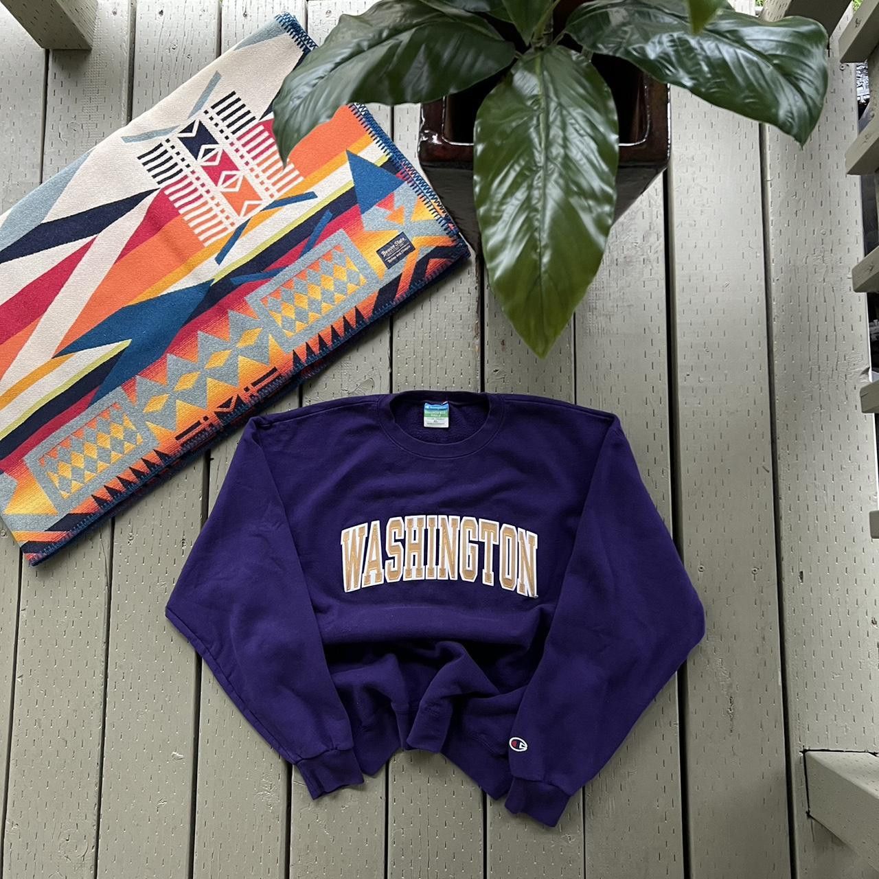Champion × Vintage Vintage 90s Washington Huskies University Sweatshirt Size US XL / EU 56 / 4 - 3 Thumbnail