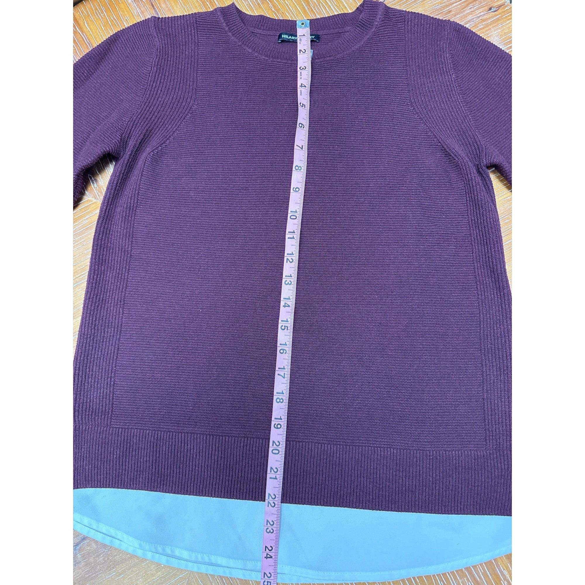 Other Hilary Radley Burgundy Layered Knit Sweater Size M / US 6-8 / IT 42-44 - 6 Thumbnail