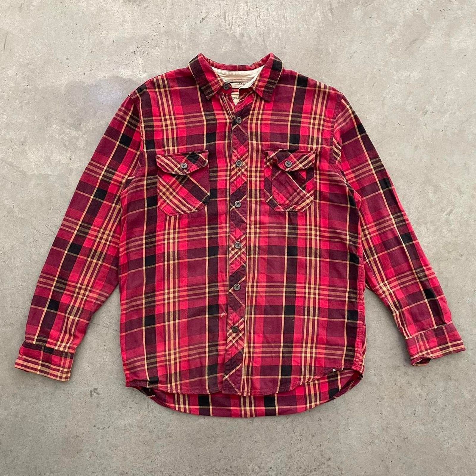 Vintage Vintage Red Plaid Flannel Shirt Size US L / EU 52-54 / 3 - 1 Thumbnail
