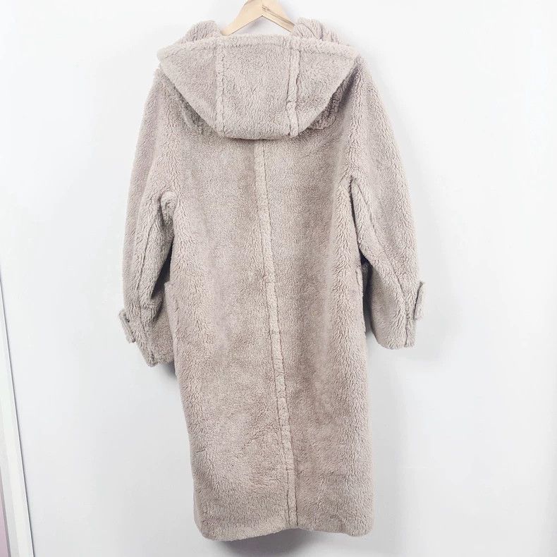 Max Mara Max Mara Brown cotton wool hooded coat jacket Size XL / US 12-14 / IT 48-50 - 2 Thumbnail