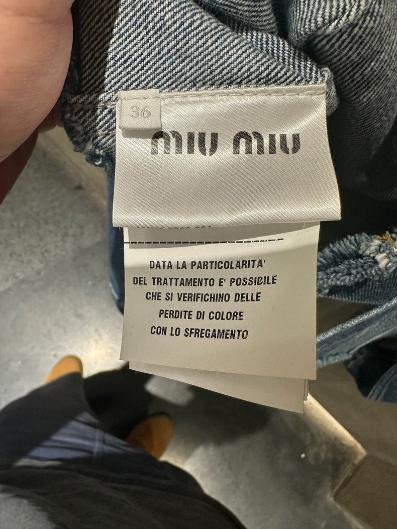 Miu Miu miu miu Small logo short denim jacket Size XS / US 0-2 / IT 36-38 - 6 Thumbnail