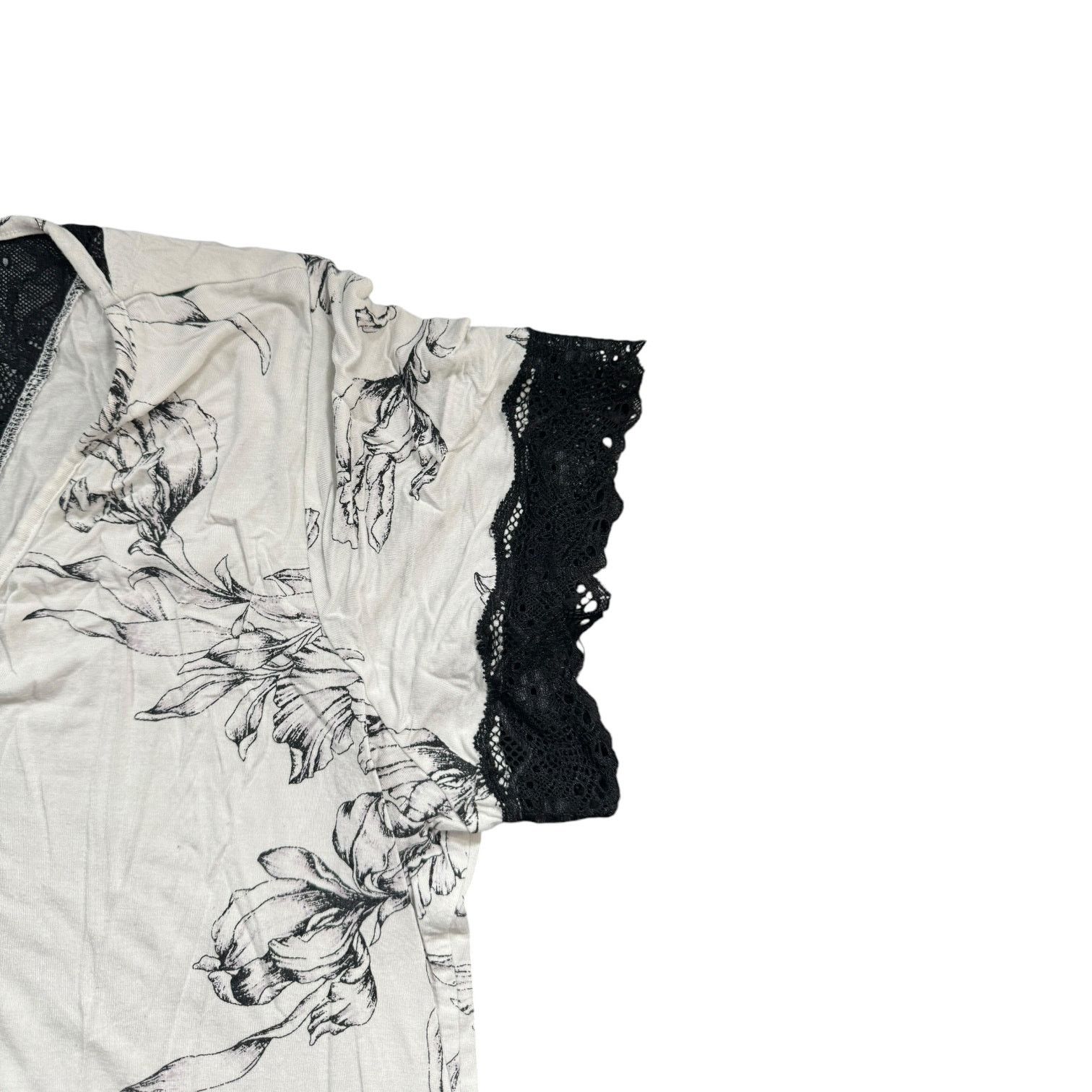 Other Soma White T Shirt with Irises and Floral Lace Accents Large Size L / US 10 / IT 46 - 4 Thumbnail
