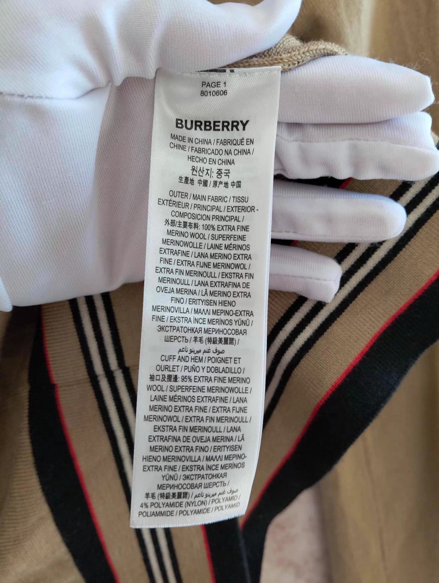 Burberry Burberry Iconic Stripe Merino Wool Cardigan S Size S / US 4 / IT 40 - 5 Thumbnail