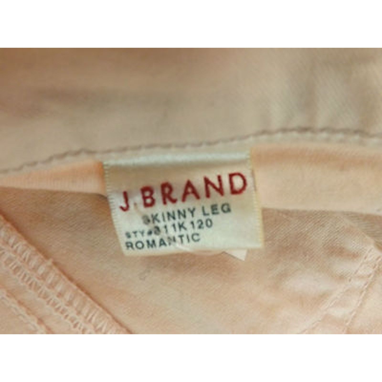 J Brand J BRAND 811 MID RISE 11" LEG SKINNY PEACH PASTEL JEANS 25 Size 25" / US 0 / IT 36 - 10 Thumbnail