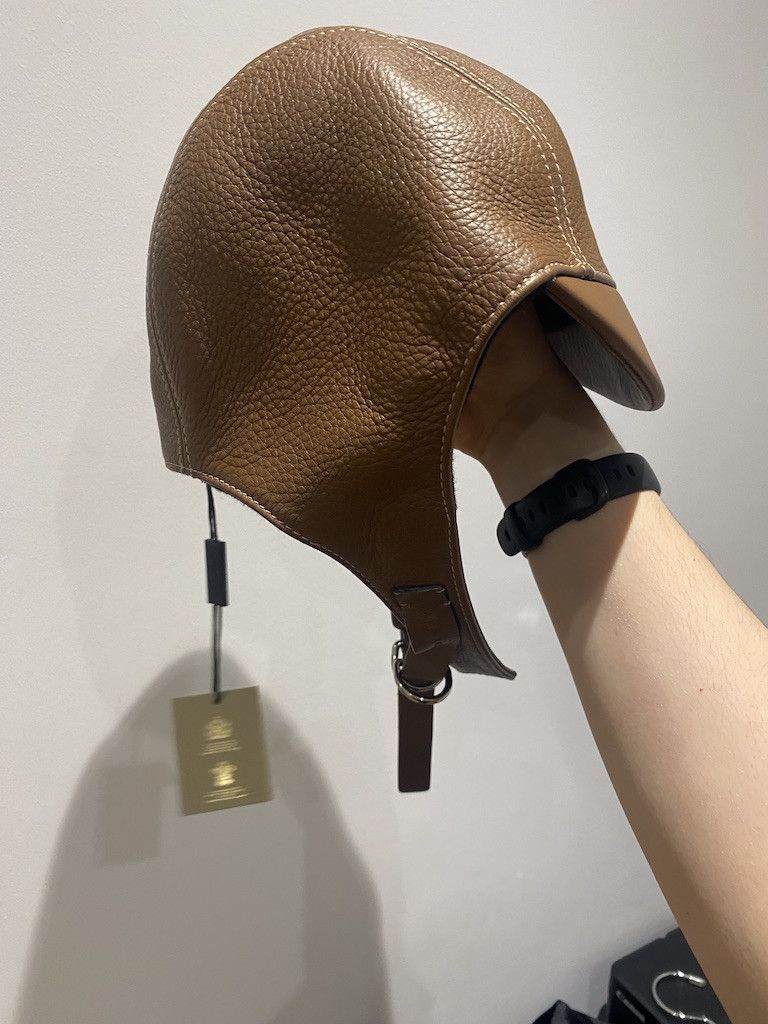 Burberry Burberry Tan Leather Pilot Hat Size ONE SIZE - 5 Thumbnail