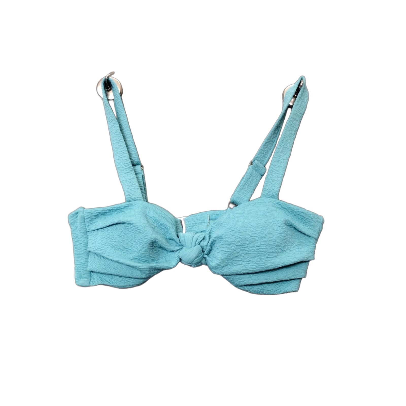 Vintage Time & Tru Womens Knotted Turquoise Bikini Top Size S (4-6) Size S / US 4 / IT 40 - 1 Thumbnail