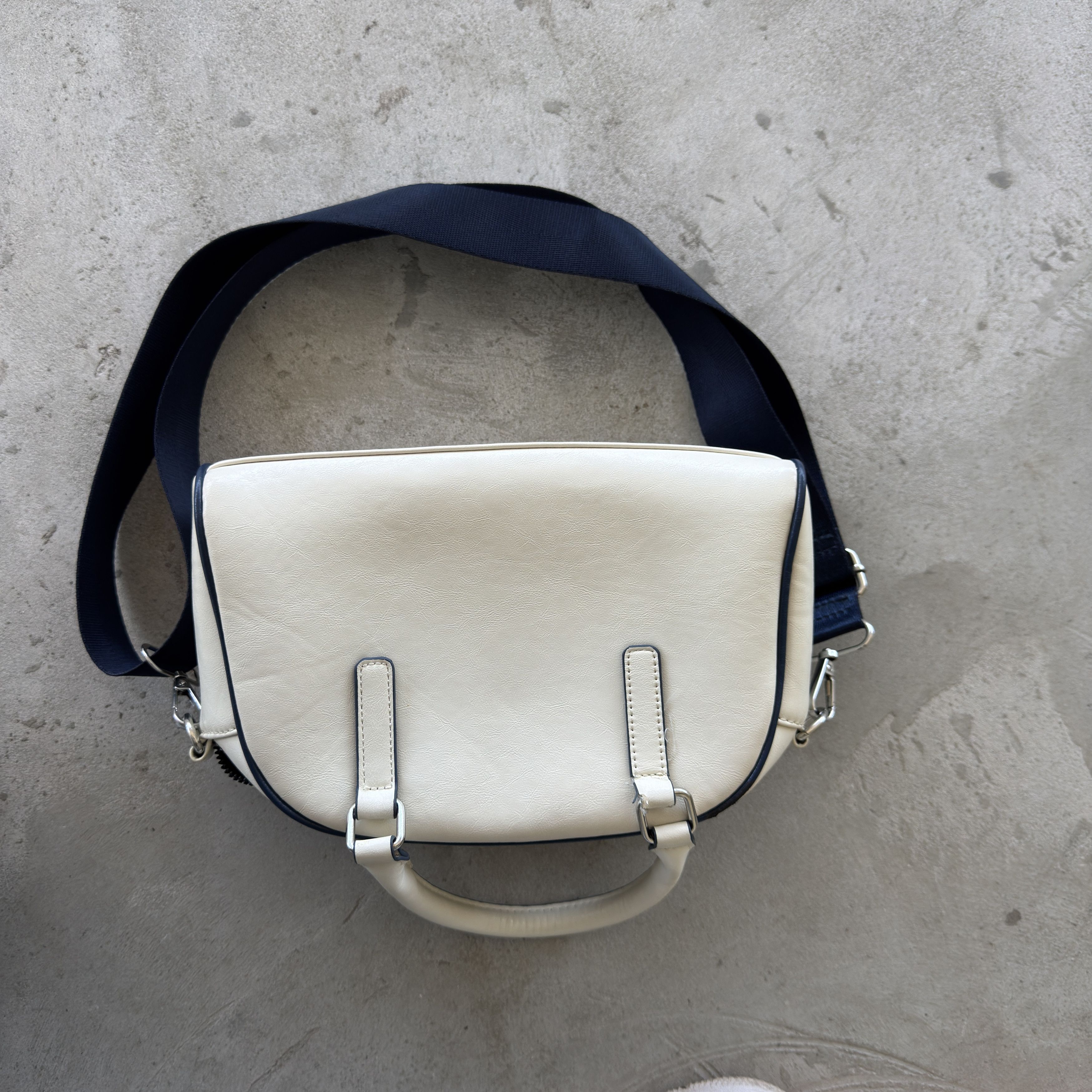 Starter Starter White Navy Blue Mini Bowling Handbag Crossbody Size ONE SIZE - 6 Thumbnail
